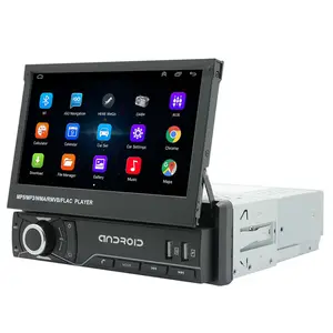 1 Din Autoradio Android10 7 "Multimedia-Video-Player mit einziehbarem Bildschirm für Nissan Toyota Lada Kia Suzuki Car Audio