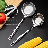 Écumoire en acier inoxydable 304 avec filtre à mousse intégré en maille dense pour écrémer l'huile et filtrer la graisse de cuisine, anti-brûlure