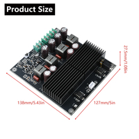 Amplificateur stéréo numérique de classe D à double cœur TPA3255 DC 19-50V HIFI, carte amplificateur 2 canaux 600W+600W, amplificateur de puissance numérique TL072 OP AMP