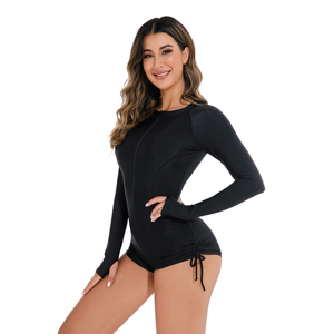 <span class=keywords><strong>Maillot</strong></span> <span class=keywords><strong>de</strong></span> <span class=keywords><strong>bain</strong></span> <span class=keywords><strong>de</strong></span> fitness une pièce noir en gros <span class=keywords><strong>maillot</strong></span> <span class=keywords><strong>de</strong></span> <span class=keywords><strong>bain</strong></span> <span class=keywords><strong>de</strong></span> <span class=keywords><strong>sport</strong></span> à manches longues avec fermeture éclair Rash Guard - Product Image 5