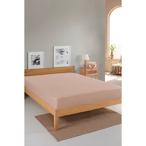 Drap-housse uni Karden Flower 100 % coton, tissage uni, tailles simple et double, plusieurs couleurs, literie, textile de maison, vente en gros - Product Image 3