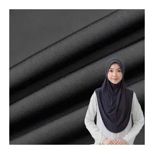 Pemasok Langsung Wingtex 4 Cara Peregangan 89 Polyester 11 Kain Tekstil Elastane untuk Jilbab Muslim