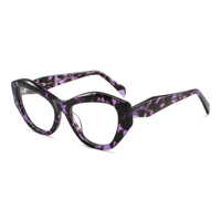 Lunettes de vue tendance 2026 surdimensionnées en acétate à verres transparents pour femmes – Montures de haute qualité