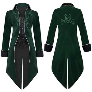 Tailcoat médiéval Steampunk Costumes d'Halloween pour hommes Renaissance Pirate Vampire Gothique Vestes Vintage Warlock Redingote - Product Image 4