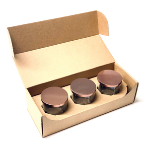 Emballage d'expédition de bougies écologiques avec logo personnalisé, boîte à bougies en papier kraft brun recyclé avec inserts - Product Image 2