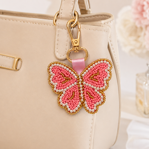 Sstringz Handmade Beaded Butterfly Keychain Colorful Cute <b>Bag</b> Charm Custom Gift Accessory for <b>Keys</b> Backpacks and Handbags - Product Image 1
