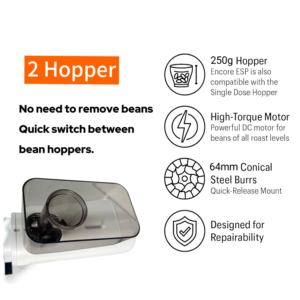 Molinillo de Café Comercial ZILONG de 250g, de Acero Inoxidable, con Muelas Cónicas de 64mm y Ajuste Regulable para Hoteles - Product Image 5