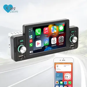 CareDrive Pronto para Ship1Din 5 Polegada Hd Tela Carplay Mp3 Rádio Espelho Link Fm Am Rds Função Car Mp5 Player Gravador de fita