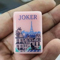 TOGYE Lujo 160 Piezas de Mahjong Americano de Una Sola Capa, Fichas Grabadas de Acrílico, Colección de Arte Fino Premium, Elegante Regalo para Fiestas
