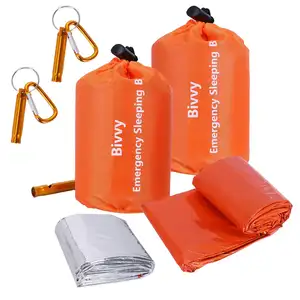 Sac de couchage portable d'urgence, protection thermique en Mylar, sac de couchage de survie - Product Image 1