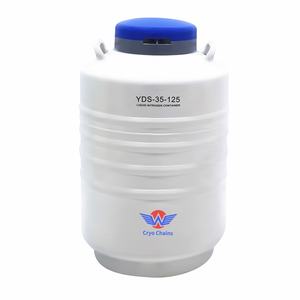 Construction en aluminium N2 Réservoir de stockage cryogénique YDS-10-125 10L Réservoir cryogénique en vrac d'azote liquide à col large pour le stockage du sperme - Product Image 6