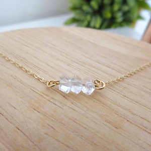 Collar con colgante de cristal Natural para mujer, colgante con diamantes Herkimer de la Piedra del zodiaco, regalo de joyería para ella - Product Image 5