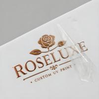 Autocollants de transfert UV DTF personnalisés, résistants aux rayures, étiquettes décoratives, logo en feuille d'or, décalcomanie métallique pour verre