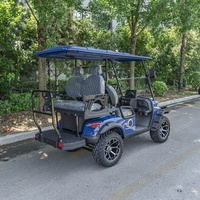 Voiturette de golf électrique 4 places à performance stable avec pneus résistants à l'usure pour parcours de golf