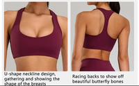 Tout nouvel ensemble de shorts d'usine personnalisé soutien-gorge dos nu de Yoga à soutien élevé respirant taille haute shorts de gymnastique 2 pièces ensemble