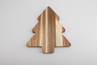 Plateau de service en bois d'acacia naturel, style américain, élégant, forme irrégulière, écologique, motif uni, directement de l'usine