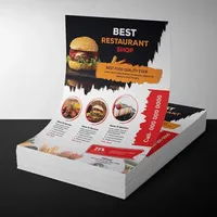 Service d'Impression Papier Personnalisé Haute Qualité, Brochures A5 A4, Flyers Menus Restaurant Plats à Emporter