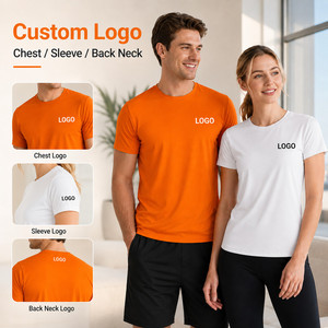 T-shirt de sport unisexe personnalisé avec logo numérique, 180 g/m², en nylon et élasthanne écologiques, séchage rapide, pour la gym et l'entraînement, vente en gros - Product Image 2