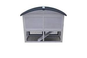 Casetta per Conigli in Legno Massiccio, Gabbia da Esterno per Conigli e Porcellini d'India con Tetto Resistente alle Intemperie, Cuccia per Piccoli Animali da Giardino - Product Image 4