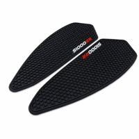 Protector de Tanque de Motocicleta Honeycomb Antideslizante y Antiarañazos para BMW S1000RR, Almohadilla de Agarre para Rodillas de Goma Negra Transparente