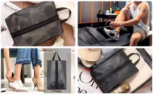 High-quality Translucent Waterproof Medium and Large Multicolor Traveling Shoe Bags for Men and Women
