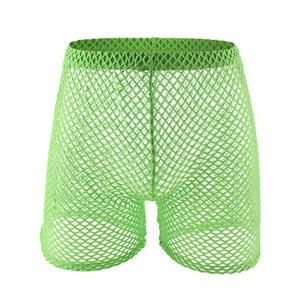 High Quality Ready Made Polyester Fishnet Loose Fitting <strong>Mens</strong> Sexy <strong>Transparent</strong> <strong>Shorts</strong> - Product Image 4