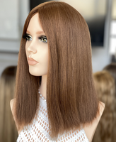 Perruque Sheitel Casher Juive en Cheveux Humains Alignés, Coupe Dégradée, Ondulation Naturelle, Dessus en Dentelle, Nouée à la Main, Sur Mesure, Vente en Gros OEM ODM