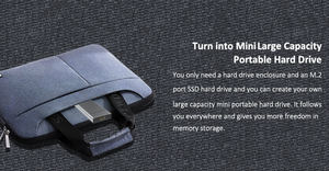 กล่องใส่ SSD อลูมิเนียมอัลลอยด์ M.2 สำหรับฮาร์ดไดรฟ์แบบพกพา ความจุ 2TB สำหรับแล็ปท็อป - Product Image 3