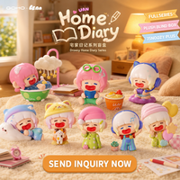 Boneka Plush Blind Box Seri Buku Harian Rumah, Figur Kartun Lucu Set Lengkap, Mainan Blind Box Koleksi Grosir OEM