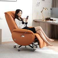 Chaise de direction ergonomique moderne en cuir synthétique pour le bureau et la maison, avec dossier personnalisable et cadre en fer pour la formation des employés