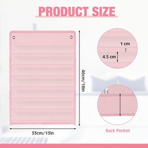 Organizador de Bolsillos de 7 Capas de PET para Enseñanza, Bolsa Magnética Colgante para Pizarra Blanca, para Refrigeradores - Product Image 2