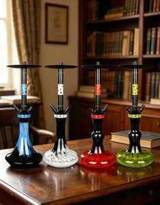 Moderno Set de Cachimba de Cristal con Base Multicolor y Domo Negro para Tabaco, Ideal para Salones, Bares y Fiestas - Product Image 6
