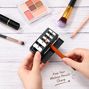 1 pièce <span class=keywords><strong>Taille</strong></span>-<span class=keywords><strong>crayon</strong></span> cosmétique 5 trous pour crayons à sourcils, eye-liner, crayons à lèvres, illuminateur et anticernes, en plastique, portable - Product Image 4