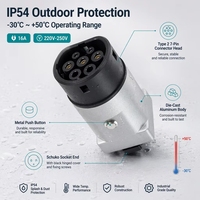 Adaptateur de décharge V2L Type 2 vers EU Schuko 16A 3,6 kW, connecteur de décharge portable pour véhicules électriques MG Renault Kia BYD, camping en plein air