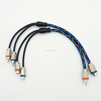 Câble audio vidéo de voiture alpine Hifi un pantalon de fil de haut-parleur xlr bottes y séparateur 1 mâle à 2 femelle ou 1 femelle à 2 mâle Y rca cabl