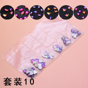 Ensemble de strass pour ongles à fond plat, 14 motifs, décorations d'art d'ongles DIY scintillantes, emballage 12 compartiments - Product Image 3