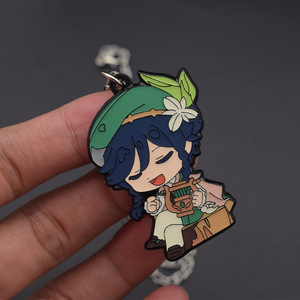 High Quality 2 Designs Cute Metal Pendant <b>Keychain</b> Necklace <b>Anime</b> Style Accessory for Collectible Gift - Product Image 5