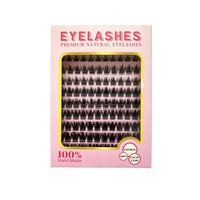 Kit de Extensión de Pestañas Segmentadas de Pelo Sintético Negro Natural de Lujo, para Aplicación DIY, C D, 120 Piezas Precortadas