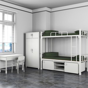 Cama litera combinada Yinghuang con escritorio, silla y armario 2000*900*1800 para dormitorio o uso escolar - Product Image 1