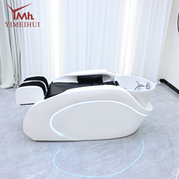 Mobilier de salon de coiffure haut de gamme sur mesure : Lit de spa électrique pour la tête, fauteuil de lavage des cheveux avec massage corporel complet