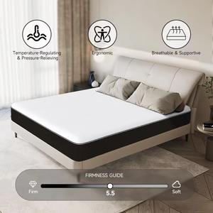 Matelas orthopédique en mousse à mémoire de forme avec gel de massage, confortable, à surface supérieure compacte, roulé et compressé sous vide, fourni directement par l'usine - Product Image 2