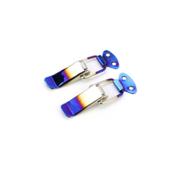 PUERXIN 2PCS JDM Kit de clips de fixation universels pour pare-chocs de voiture, crochets de verrouillage rapide pour course, attaches de pare-chocs à dégagement rapide, boucles