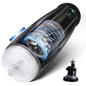 Op En Neer 3d Getextureerde Pocket Pussy Mannen <span class=keywords><strong>Stroker</strong></span> Seksmachines Roterende Stuwzuiger Automatische Mannelijke Masturbatie Cup Seksspeeltjes - Product Image 1