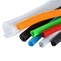 Funda Protectora Trenzada Expandible Autoajustable de PET para Cables de 16mm, Protector de Gestión de Cables Tipo Loom Split