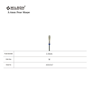 3.4mm hình Quả lê bền Carbide móng tay khoan bit cho Acrylic gel móng tay ưa thích Công cụ khoan móng tay để lưu trữ dễ dàng và tính di động - Product Image 2