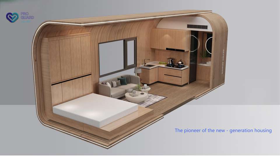 Prefabricated House Prefab Capsule Hotel Room Sleeping Apple Pod Cabin With Bedroom Bathroom Kitchen - Image 1