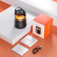 Enceinte sans fil portable QERE HF55 Mini, caisson de basses extérieur avec éclairage LED multicolore, enceinte métallique à basses puissantes