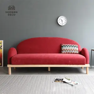 Giữa Thế Kỷ Hiện Đại Sofa Với Chân Gỗ Nhung Đồ Nội Thất Cổ Điển Retro Cổ Điển Hoàng Gia - Product Image 1