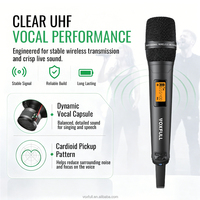 Système de microphone sans fil UHF professionnel VOXFULL SKM9000, double micro portable pour église, conférence, réunion, événement scolaire
