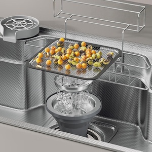 Modern <b>kitchen</b> Japanese-style <b>sink</b> large single-slot dishwashing integrated basin nano stainless steel dishwashing <b>sink</b> - Product Image 2